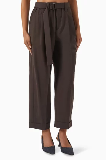 Sartorial Baggy Pants in Wool-blend