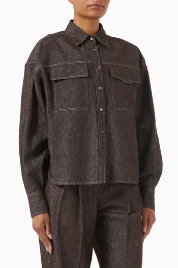 Boxy-fit Shirt in Cotton-blend