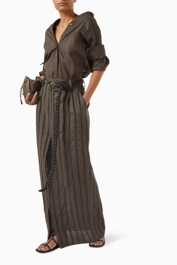 Loose-fit Shirt in Stretch-poplin