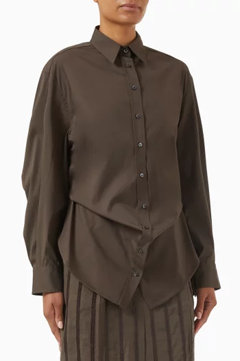 Loose-fit Shirt in Stretch-poplin