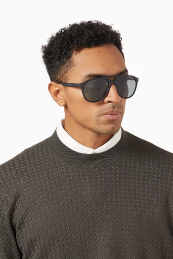 Sport Essential Aviator Sunglasses in Plastic
