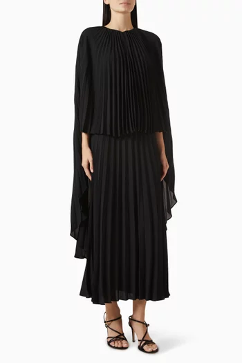 Pleated Midi Dress