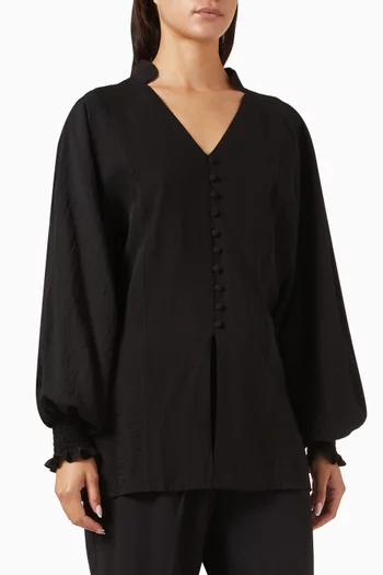 Puff-sleeved Blouse