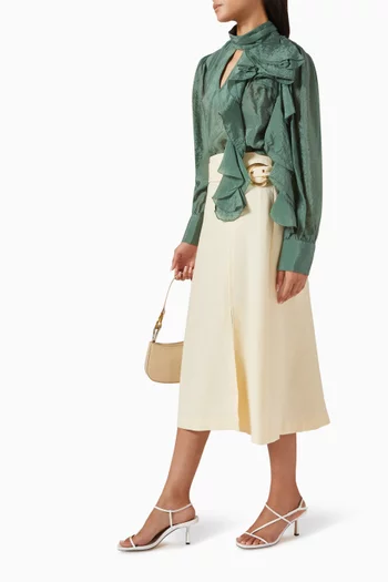 Ruffled-trim Blouse