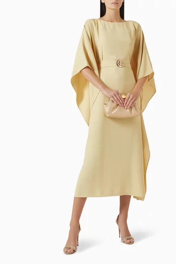 Belted Kaftan Midi Dress