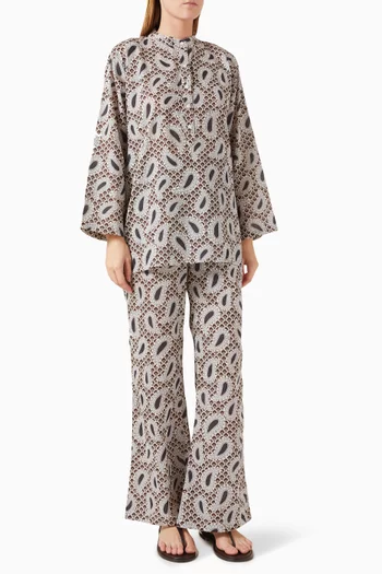 Printed Top & Pants Set