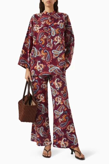 Printed Top & Pants Set