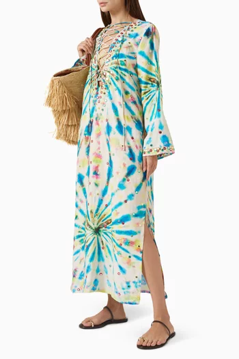Lace-up Mirror Kaftan
