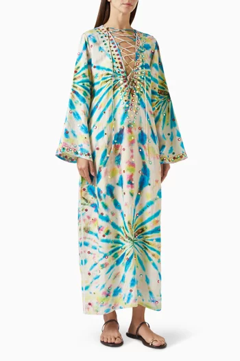 Lace-up Mirror Kaftan