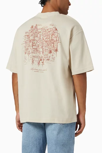 Loose Printed T-shirt in Cotton-blend