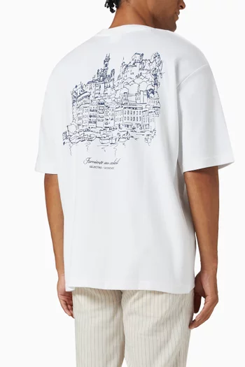 Loose Printed T-shirt in Cotton-blend