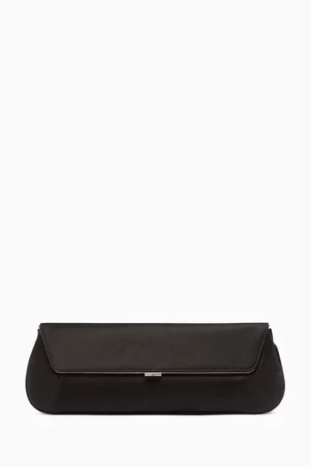 Ami Crystal Clutch in Satin