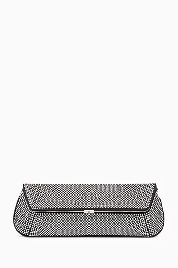 Ami Crystal Clutch in Satin