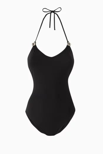 Metal Drop One-piece Swimsuit