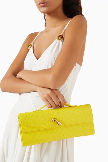 Andiamo Clutch in Intrecciato Leather