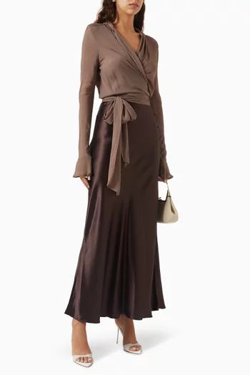 تنورة ريه طويلة ستان