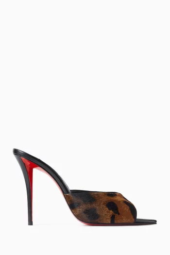 Miss Z 100 Bengal-print Mules in Pony Hair