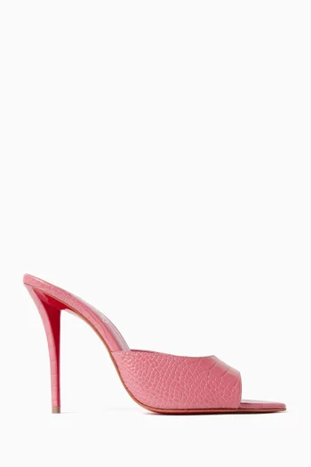 Miss Z 100 Mule Sandals in Embossed Leather