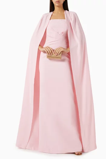 Cape Gown in Crepe