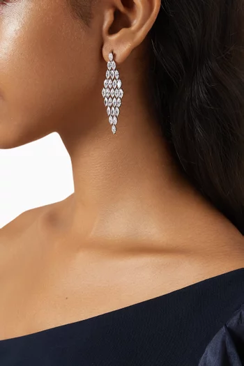 Cascading Marquis Earrings in Silver
