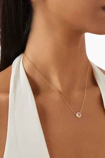 Blush Halo Necklace in Gold-plated Brass