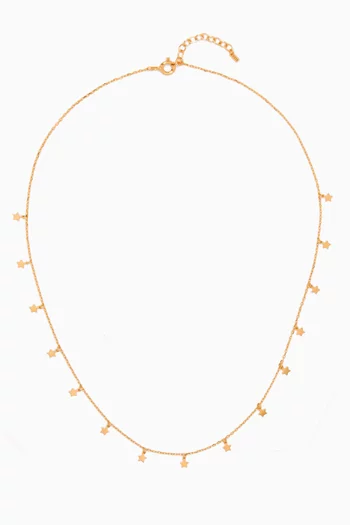 Dangling Stars Necklace in Gold-plated Brass