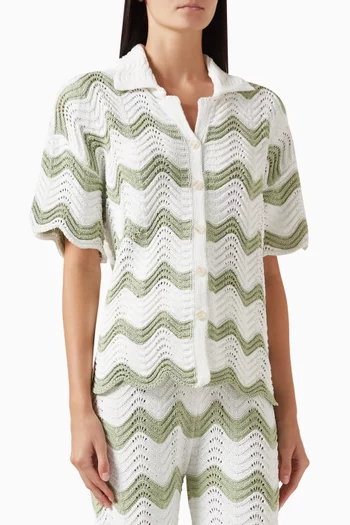 Jayden Wave Shirt in Crochet