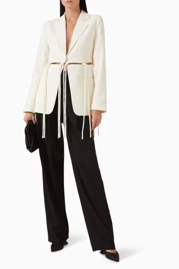 Maeve Tie Blazer in Viscose-blend