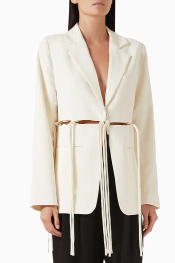 Maeve Tie Blazer in Viscose-blend