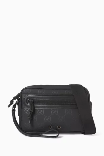 GG Crossbody Bag in Rubber-effect Leather