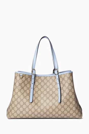 Large GG Emblem Tote Bag in Canvas