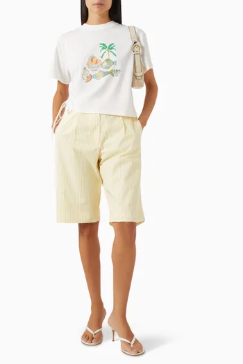 Isla Ruched T-shirt in Cotton-jersey