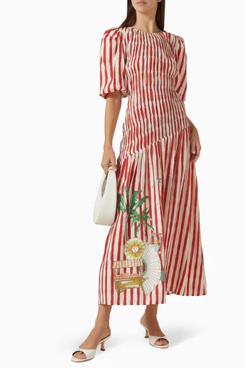 Nara Shirred Dress