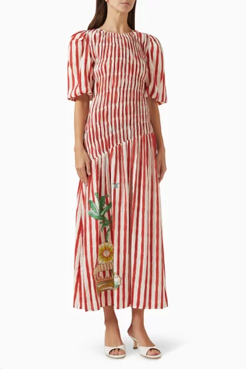 Nara Shirred Dress