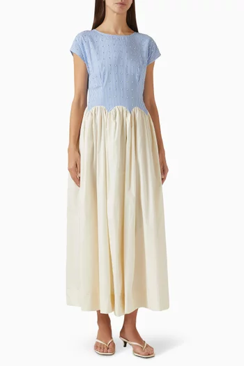 Monika Embellished Stripe Dress