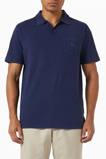 Polo Pony Polo Shirt in Cotton & Linen