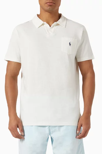 Polo Pony Polo Shirt in Cotton & Linen