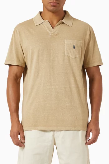 Polo Pony Polo Shirt in Cotton & Linen