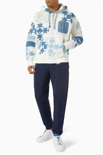 Patchwork Hoodie in Fleece