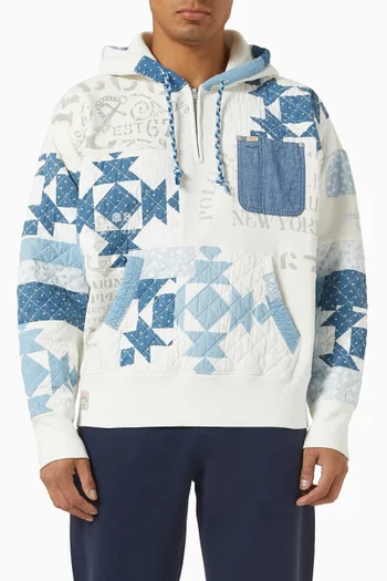 Patchwork Hoodie in Fleece