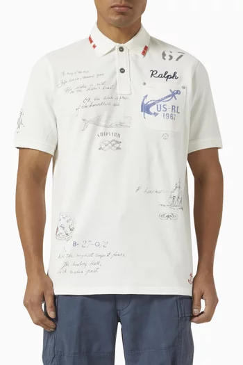Logo Polo Shirt in Cotton
