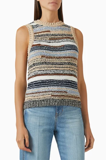 Jerrel Crop Tank Top in Wool Blend