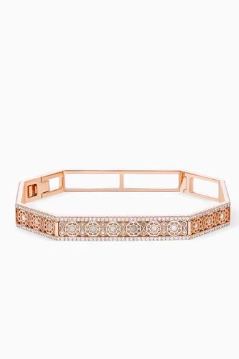 Oud Turath Diamond Bangle in 18kt Rose Gold