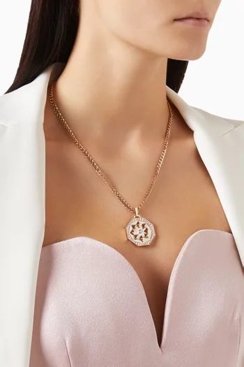Thaman Medallion Diamond Necklace in 18kt Rose Gold