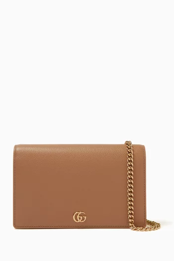 GG Marmont Wallet on Chain in Leather
