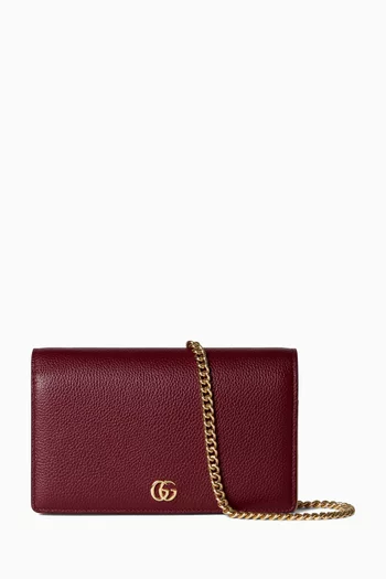 GG Marmont Wallet on Chain in Leather