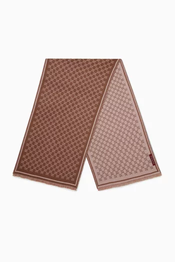 Interlocking GG Scarf in Wool-blend