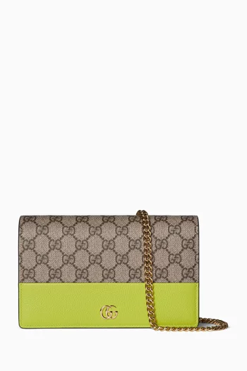 GG Marmont Wallet on Chain in Canvas
