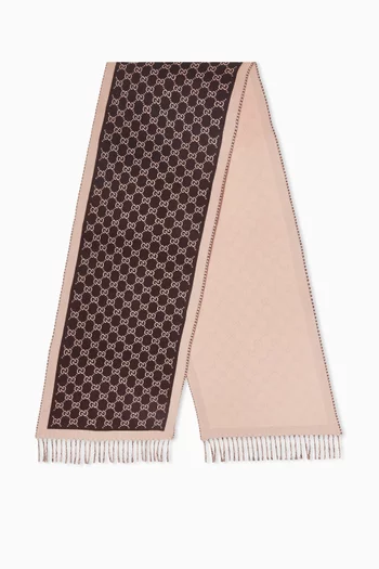 GG Scarf in Wool-cashmere Blend