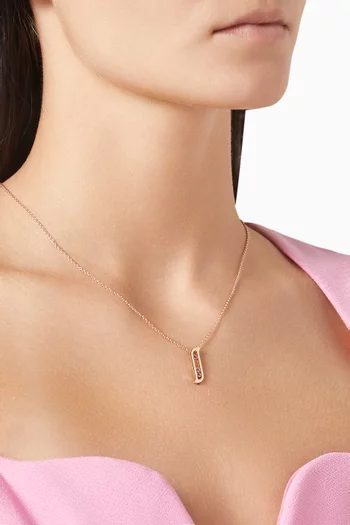 Alif Brilliance Ruby Necklace in 18kt Rose Gold
